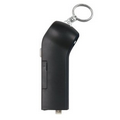 Light Up Tire Gauge Flashlight w/Key Ring (Black)